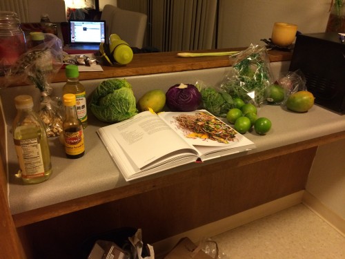 ingredients for the sweet winter slaw