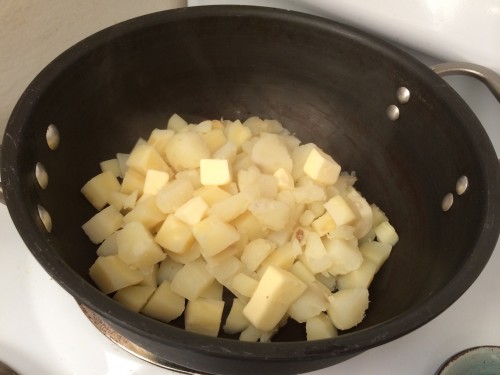 Boiled parsnips and potatoes with 2 tbsp of butter