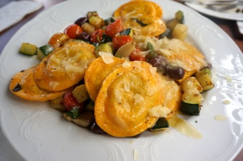 Roasted vegetable ravioli