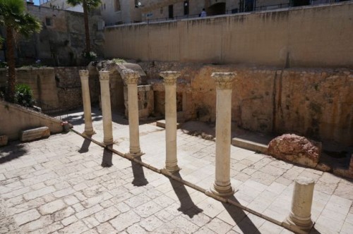 Roman ruins in the Jewish quarter of the old city of Jerusalem