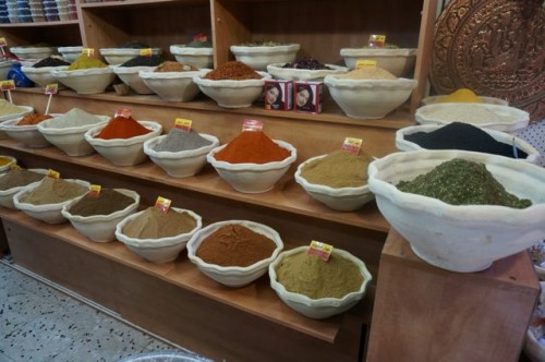 Spice shop in the old city in Jerusalem