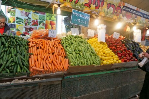 Vegetables in the arab shuk in Jerusalem