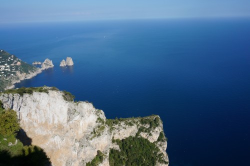 View from top of mountain in Capri