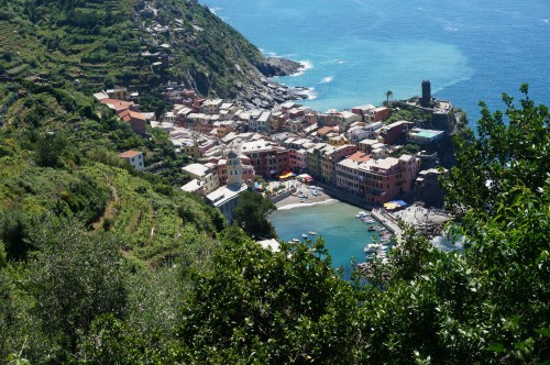 View of Vernazza from the trail