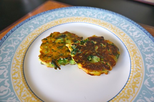 Green pancakes