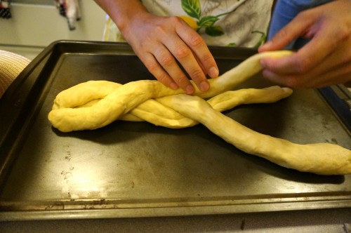 Braiding the challah