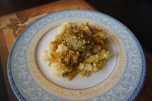 Beef meatballs with lemon and celeriac on a bed of couscous1