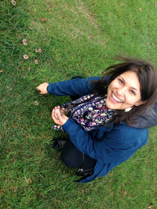 Here I am super excited to be picking mushrooms on Berkeley's campus this year